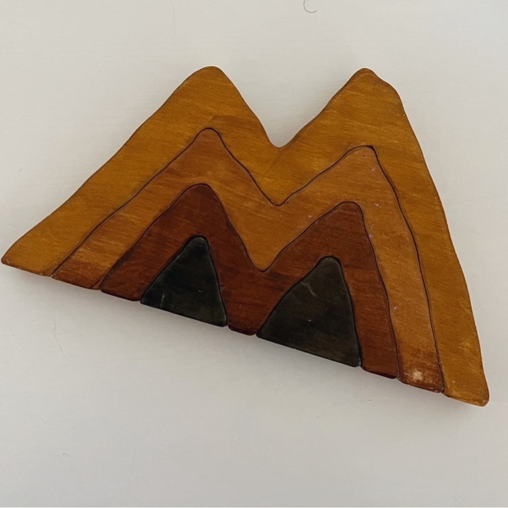 Wooden Mountain Stacking Toy